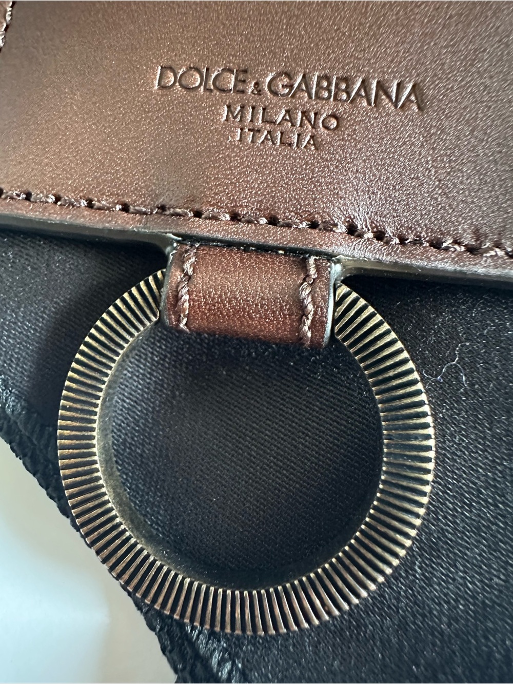 Dolce & Gabbana Brown Leather Wristlet with Gold Hardware - Picture 2 of 11